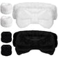 WSYUB Makeup Headbands, 1pcs Black Spa Headband Fluffy Bow Tie Headband Microfiber Face, and 2Pcs Wrist Spa Wash Band Absorbent Wristbands, for Washing Face Skin Care
