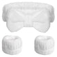 WSYUB Makeup Headbands, 1pcs Black Spa Headband Fluffy Bow Tie Headband Microfiber Face, and 2Pcs Wrist Spa Wash Band Absorbent Wristbands, for Washing Face Skin Care