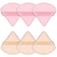 Pimoys 6 Pcs Powder Puff, Face Soft Triangle Makeup Puff Velet Makeup Sponge for Loose Powder (Green)