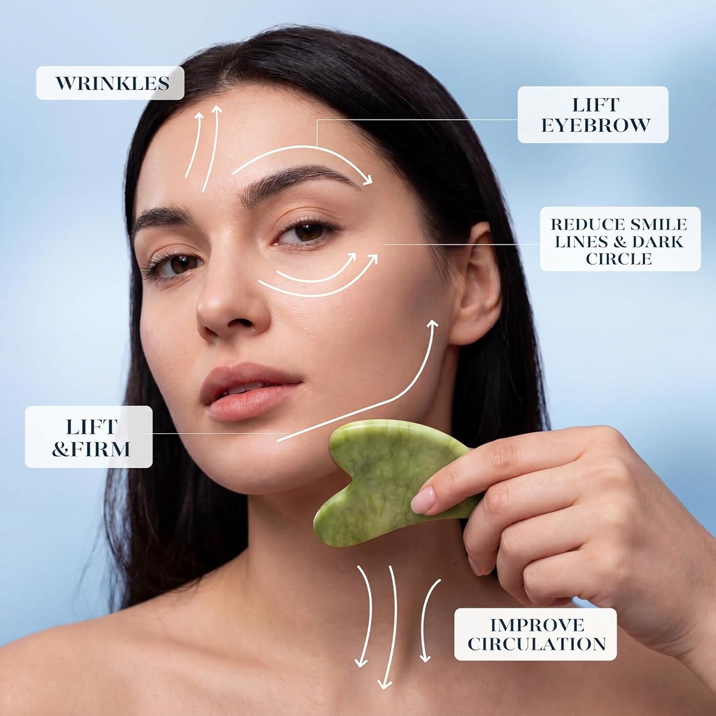 BAIMEI IcyMe Ice Roller for Face and Gua Sha Facial Tool Set, Ice Face Roller Reduces Puffiness Relieves Migraines Skin Care Tools, Self Care for Women - Pink