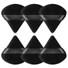 Pimoys 6 Pcs Powder Puff, Face Soft Triangle Makeup Puff Velet Makeup Sponge for Loose Powder (Green)
