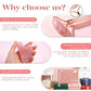 BAIMEI IcyMe Rose Quartz Roller & Gua Sha Set, Cooling Face Roller for Depuffing & Lymphatic Massage, Sculpting Tool for Face, Eyes & Neck, Smooth Skincare Gift for Women and Men