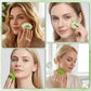 Pimoys 6 Pcs Powder Puff, Face Soft Triangle Makeup Puff Velet Makeup Sponge for Loose Powder (Green)
