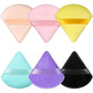 Pimoys 6 Pcs Powder Puff, Face Soft Triangle Makeup Puff Velet Makeup Sponge for Loose Powder (Green)