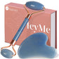 BAIMEI IcyMe Rose Quartz Roller & Gua Sha Set, Cooling Face Roller for Depuffing & Lymphatic Massage, Sculpting Tool for Face, Eyes & Neck, Smooth Skincare Gift for Women and Men