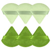 Pimoys 6 Pcs Powder Puff, Face Soft Triangle Makeup Puff Velet Makeup Sponge for Loose Powder (Green)