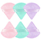 Pimoys 6 Pcs Powder Puff, Face Soft Triangle Makeup Puff Velet Makeup Sponge for Loose Powder (Green)
