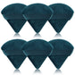 Pimoys 6 Pcs Powder Puff, Face Soft Triangle Makeup Puff Velet Makeup Sponge for Loose Powder (Green)