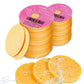 GAINWELL 50-Count Compressed Facial Sponge for Daily Facial Cleansing and Exfoliating, 100％ Natural Cosmetic Spa Sponges for Makeup Remover, Reusable, Pink